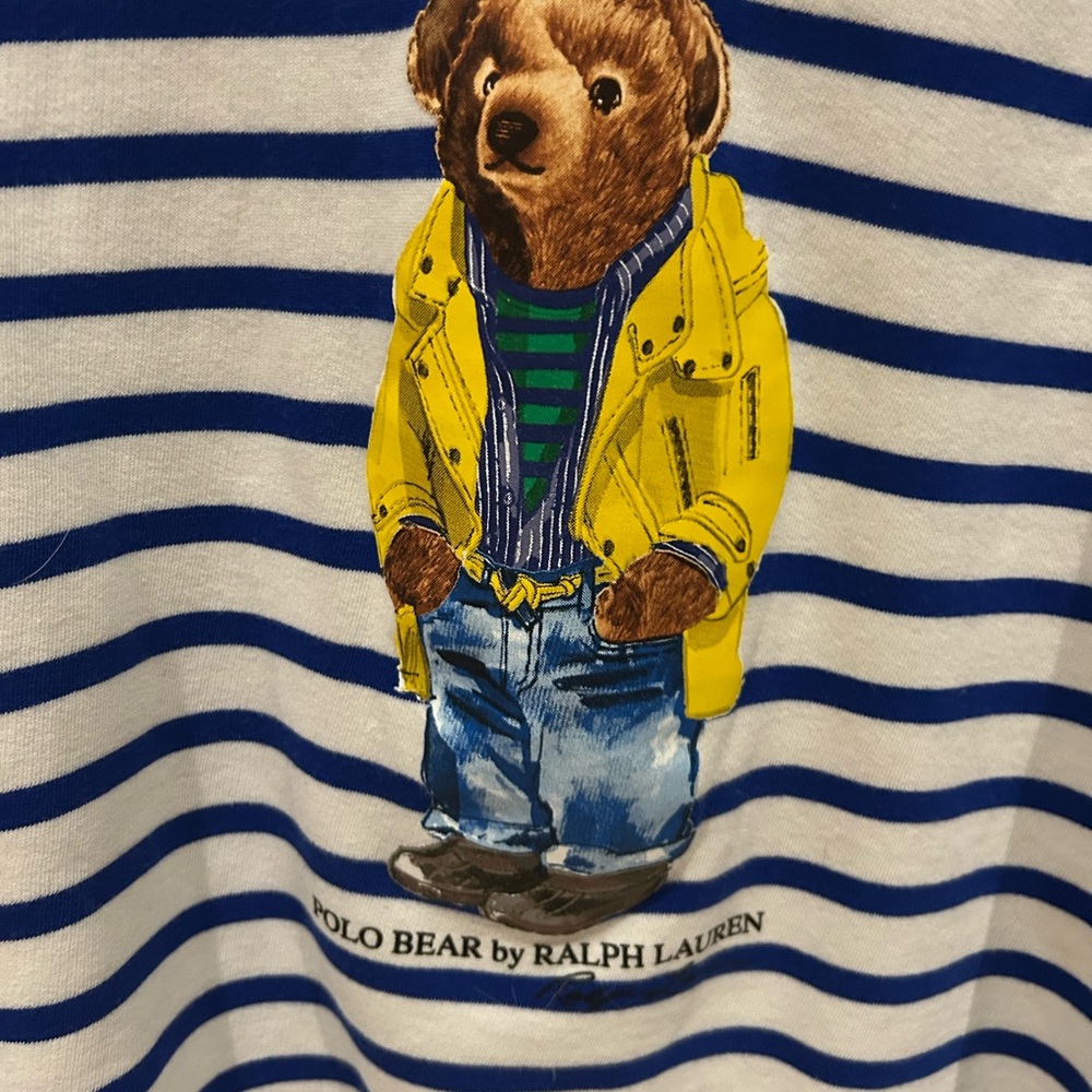 RALPH LAUREN Polo Bear Striped Fleece Sweatshirt MINT condition SOLD OUT - Picture 3 of 7